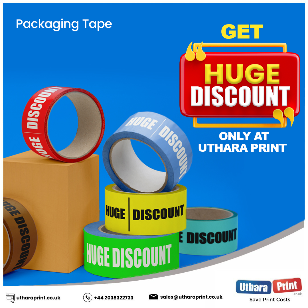 uthraprint's tweet photo. 📦✨ Unwrap the Power of Custom #PackagingTape! ✨📦

Get 25% off on every printing products only at #UtharaPrint Ltd. #UK

Book Your #Design Today: sales@utharaprint.co.uk        +442038322733

#printondemand #prints #Graphic #graphicdesign #London https://t.co/2Rwz2KAn90