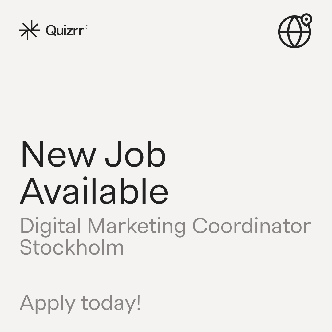 🌎 We are growing! Quizrr is looking for a Digital Marketing Coordinator (part-time) to join our team of changemakers. Are you passionate about empowering workers worldwide, and want to use your skills to advance workers’ rights worldwide? Apply today! career.quizrr.se/jobs/3139856-d…