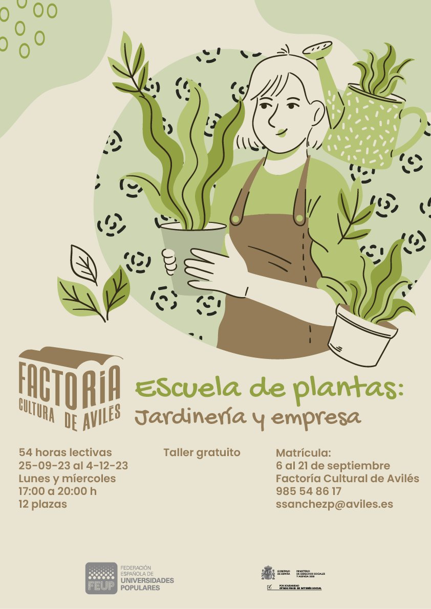 "Escuela de plantas: jardinería y empresa" Abierta la matrícula. <a href="/lafeup/">FEUP</a>