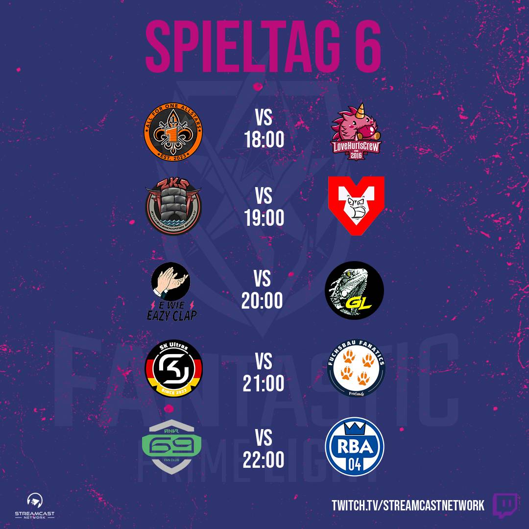 FPL_Turnier's tweet photo. GuMi, es geht heute in den 6ten Spieltag und wir haben wieder einige Banger für euch parat!

Eure Caster sind heute die Legenden: @Allisrem  &amp; @Acrivelol 

Und zu sehen wie immer bei den Freunden vom SCN:
https://t.co/d9jz03jAM6 https://t.co/WxwbdeP9Ph