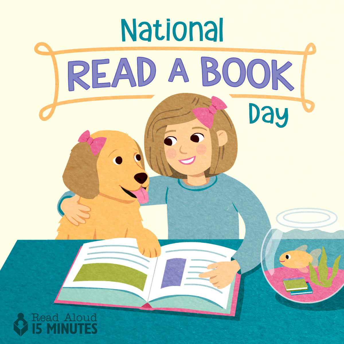 Let's spread the love of reading on National Read a Book Day! 😍📚 #ReadAloud15