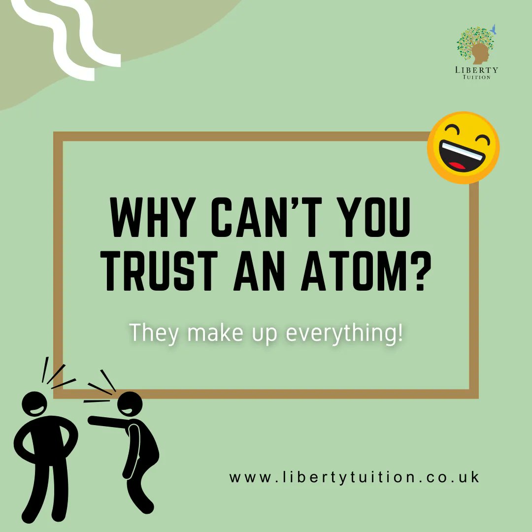 Embrace the humor of science! ☢️ Did you know atoms have a sneaky side? They're the ultimate tricksters - forming everything around us, yet never revealing their true intentions! 😄🔬 

#ScienceJokes #TrickyAtoms #ElementOfSurprise #LaughWithScience