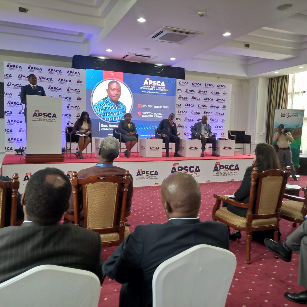 TRA_ke's tweet photo. CS @Min_TourismKE, Hon @peninah_malonza at the @APSCA-Africa Public Sector Conference Awards @Westonhotel.
#Drivinginnovationandgrowthinthetourismsector
@NorbertTalam
#APSCA #tra #Innovation #AfricaClimateSummit2023 https://t.co/KLQl477Kt3