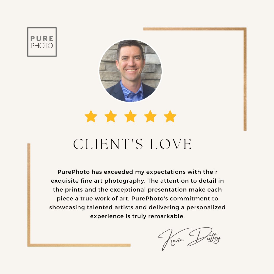PurePhoto's tweet image. 🌟 Testimonial Appreciation 🌟

A heartfelt thank you to our client Kevin Duffey for sharing this wonderful testimonial!

#TestimonialAppreciation #PurePhoto #FineArtPhotography #ExquisiteArtwork #ExceptionalPresentation