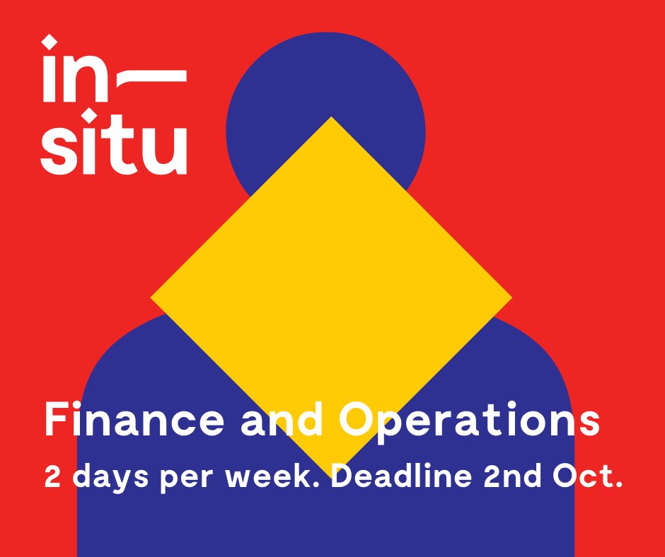 We're recruiting for a part-time Finance & Operations role - please spread the word. The successful candidate will be responsible for the effective delivery of the day-to-day financial processing within the organisation. Full details: in-situ.org.uk/work-with-us #artsjobs