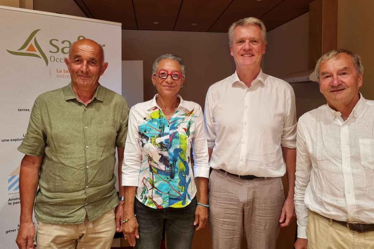 Dom_Granier's tweet photo. Quel plaisir d’accompagner la Présidente de la Safer Guyane, Chantal BERTHELOT en signant une convention de compagnonnage. C’est ça aussi l’esprit Safer !
#saferoccitanie #guyane #agriculture #foncier https://t.co/zxmGUEMqgY