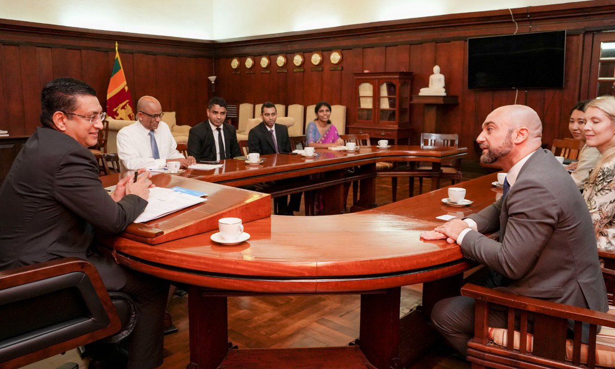 M U M Ali Sabry (@alisabrypc) on Twitter photo Had a productive meeting with <a href="/MarcoTeixeiraUN/">Marco Teixeira</a>, the new <a href="/UNODC/">UN Office on Drugs & Crime</a> Regional Representative for South Asia at <a href="/MFA_SriLanka/">MFA SriLanka 🇱🇰</a> this afternoon. We discussed the key aspects of UNODC’s future engagements in Sri Lanka. Had a productive meeting with <a href="/MarcoTeixeiraUN/">Marco Teixeira</a>, the new <a href="/UNODC/">UN Office on Drugs & Crime</a> Regional Representative for South Asia at <a href="/MFA_SriLanka/">MFA SriLanka 🇱🇰</a> this afternoon. We discussed the key aspects of UNODC’s future engagements in Sri Lanka.