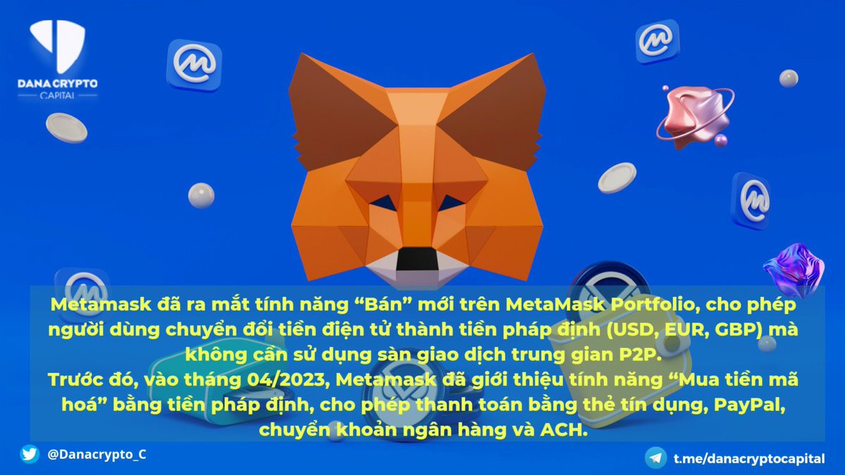 Bit99_C's tweet photo. On September 5, 2023, Metamask launched a new “Sell” feature on MetaMask Portfolio, allowing users to convert cryptocurrencies to fiat currencies (USD, EUR, GBP) without using a centralize exchanges.  P2P space.
#Bitcoin #Crypto #Danacryptocapital #Metamask https://t.co/QMpW0dcGmv