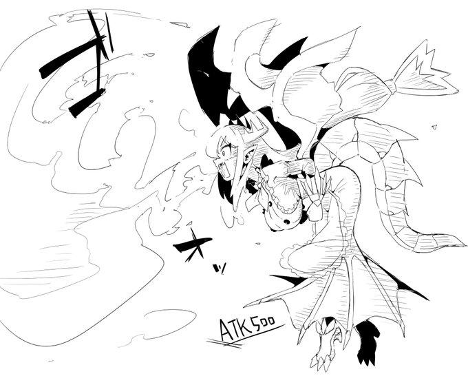 rkgk、ドラゴンメイドのバーストブレス、人型のまま吐くブレスいいよね… すこ 