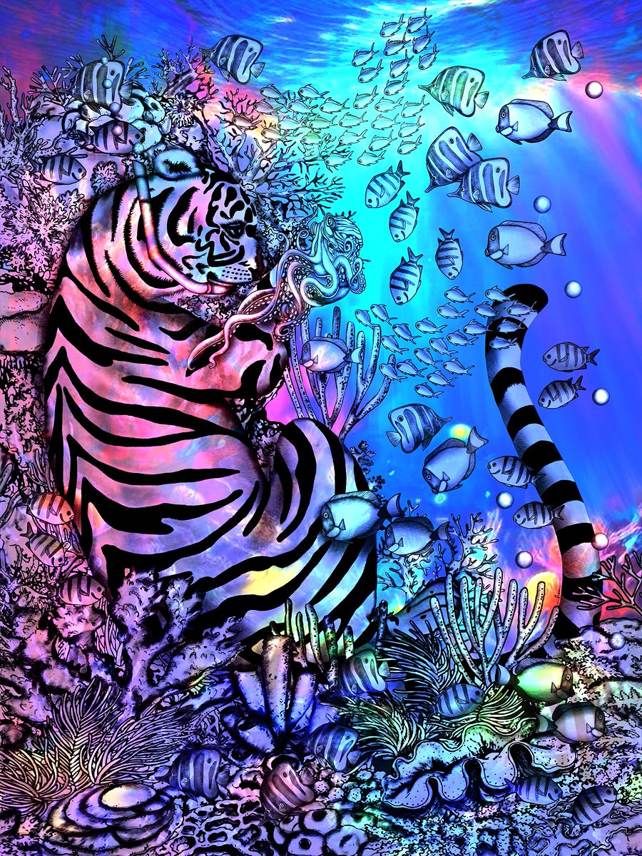 OMG! My 1st edition was sold! 

Thank you so much to the awesome collector James <a href="/226266bamboo/">B</a> for minting the 1st edition of "Tiger's Vacation" 
Truly appreciated for your continued support. You are amazing, James! 

Pls check this out!
9/10 LE available, 0.013 ETH on FND via