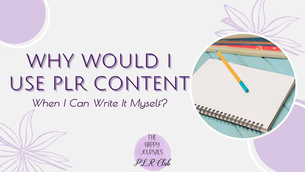 PLR could be written content (reports, blog posts...), videos, courses, audio, planners such as mine, or a million other things.

Read the full article: Why Would I Use PLR Content When I Can Write It Myself?
▸ lttr.ai/3TcA

#PlrContent #PrivateLabelRightsContent