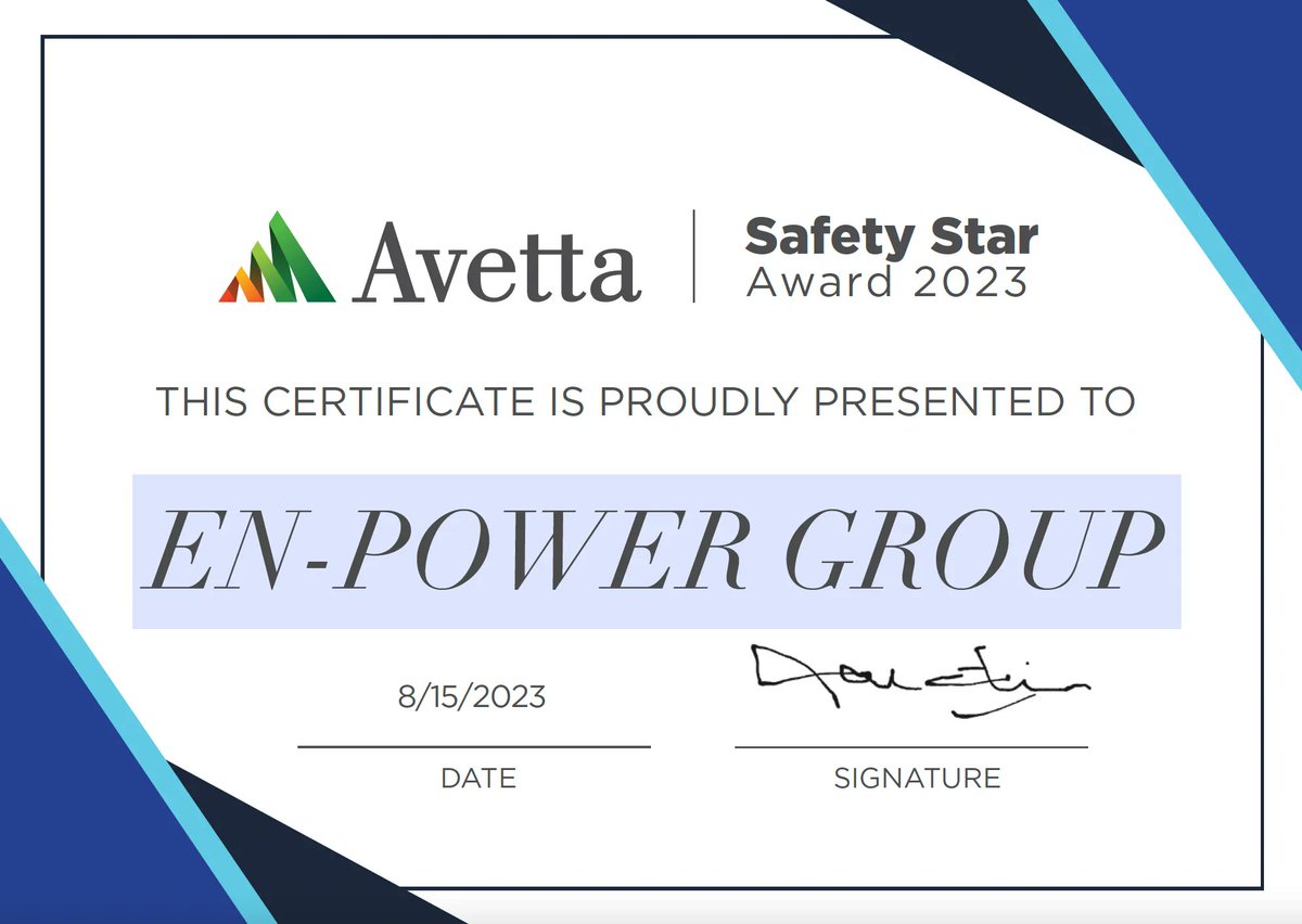 As a company, we hold the transparent value of always prioritizing the safety and comfort of our team members. We are honored to have been recognized by <a href="/AvettaNews/">Avetta</a> with their Safety Star Award and are committed to maintaining the safest possible environment for our group! #ENPG