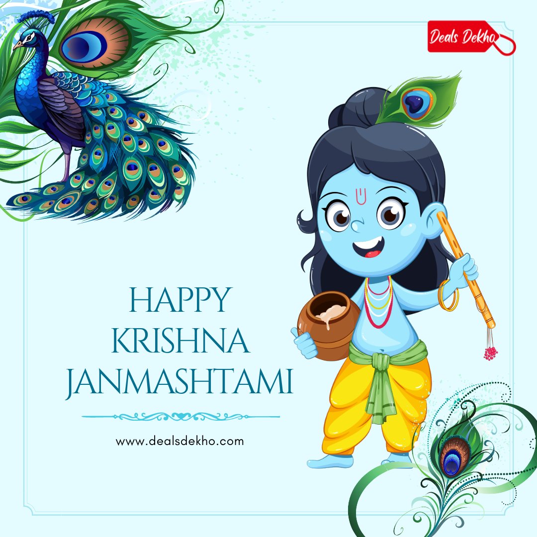 DealsDekho's tweet photo. DealsDeskho wishes you all "A Happy Krishna Janmashtami"

#janmashtami #janmashtami2023 #janmastmispecial #KrishnaJanmashtami https://t.co/Opfz2pQ6P0