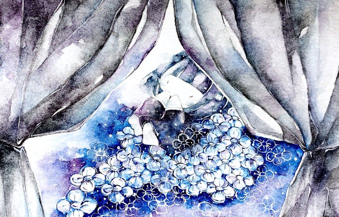 「瞑目 紫陽花」のTwitter画像/イラスト(新着)