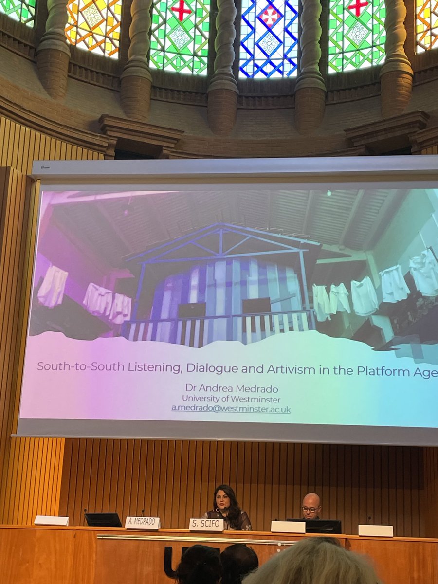 Our keynote ⁦<a href="/AndreaMMedrado/">Andrea Medrado /@andreamedrado@mstdn.social</a>⁩ #conversation #radio #artivism