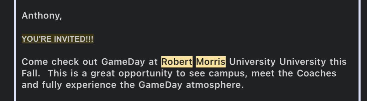 Thanks for the invite <a href="/RMU_Football/">RMU Football</a>