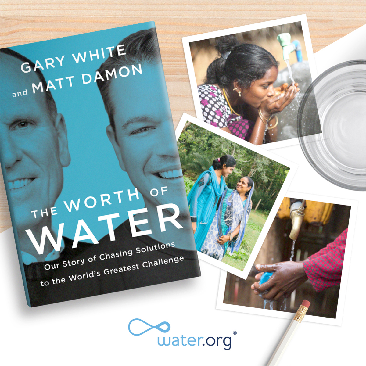 The Worth of Water book is a powerful portrayal of when vision, passion, and generosity collide to change the lives of people in need of safe water. Available where books are sold, make it your #NationalReadABookDay read. water.org/worthofwater/