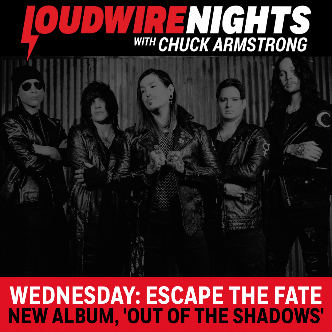 chuck_a's tweet photo. 📻🚨🚨🚨📻

Tonight, @craigmabbitt and @robortizetf join me on @Loudwire Nights to celebrate the release of @EscapeTheFate's new album, 'Out of the Shadows.'

Get details on when/where/how to listen: https://t.co/L0XhuguDPJ https://t.co/1x4ln3uxzM