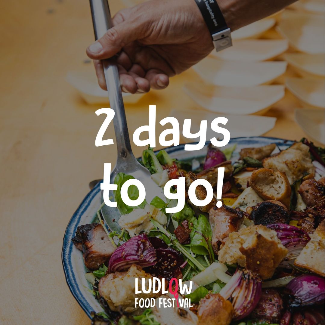 2 Days to Go! 🍽️

You can still book your tickets online to take advantage of the advance rates (prices at the gate will be higher) - Book online at ludlowfoodfestival.co.uk 🎟️

#ludlowfoodfestival #ludlowfood #ludlow #foodfestival #shropshire #foodfest