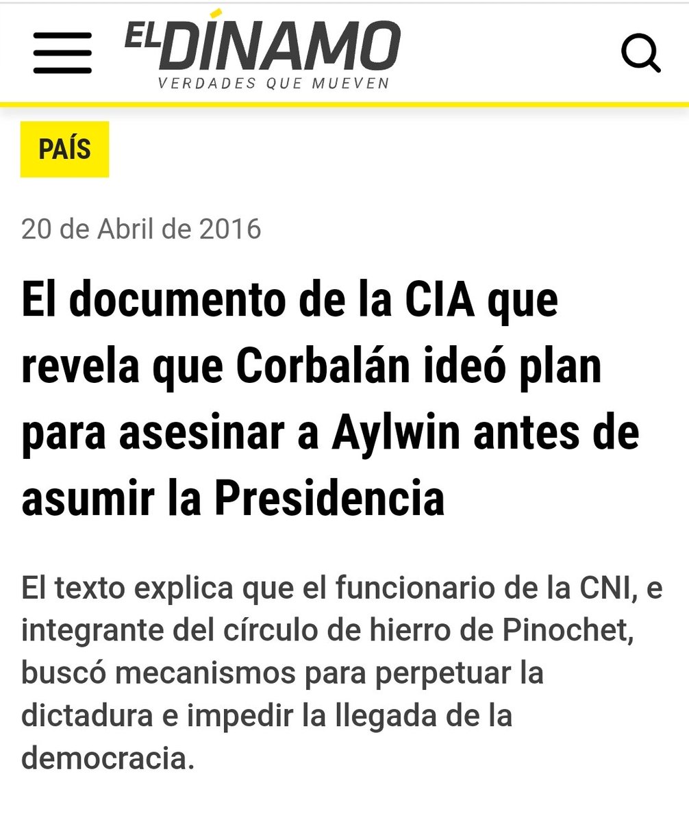 Rorr7x's tweet photo. @aquiradiomoscu CIA asegura que Corbalán ideó plan para asesinar a Aylwin y evitar salida de Pinochet.
"Pero, si mi dictador es democrático, entrego el poder"🤣
https://t.co/GYWJnhTySY https://t.co/A0dleJ6rqY