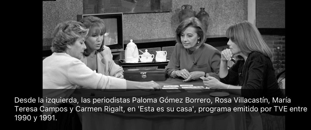 Qué tiempo tan feliz con mi querida Teresa Campos, Paloma Gomez Borrero, Carmen Rigalt y yo. 1990. En TVE.