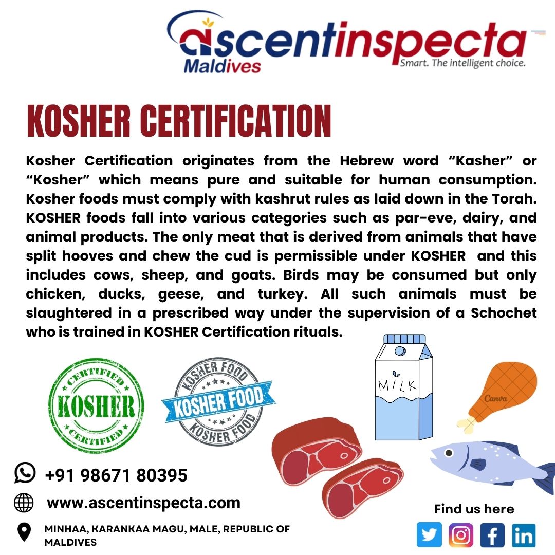Looking to sell your products to the Jewish community? Kosher certification is a must. #ascentinspecta #ascentlanka #ascentmaldives #iso #iso9001 #iso90012015 #kosher #koshercertified #koshercertification #foodsafety #foodsafetyfirst #kosherfest #rohs #gmp #fsms #foodtradeshow
