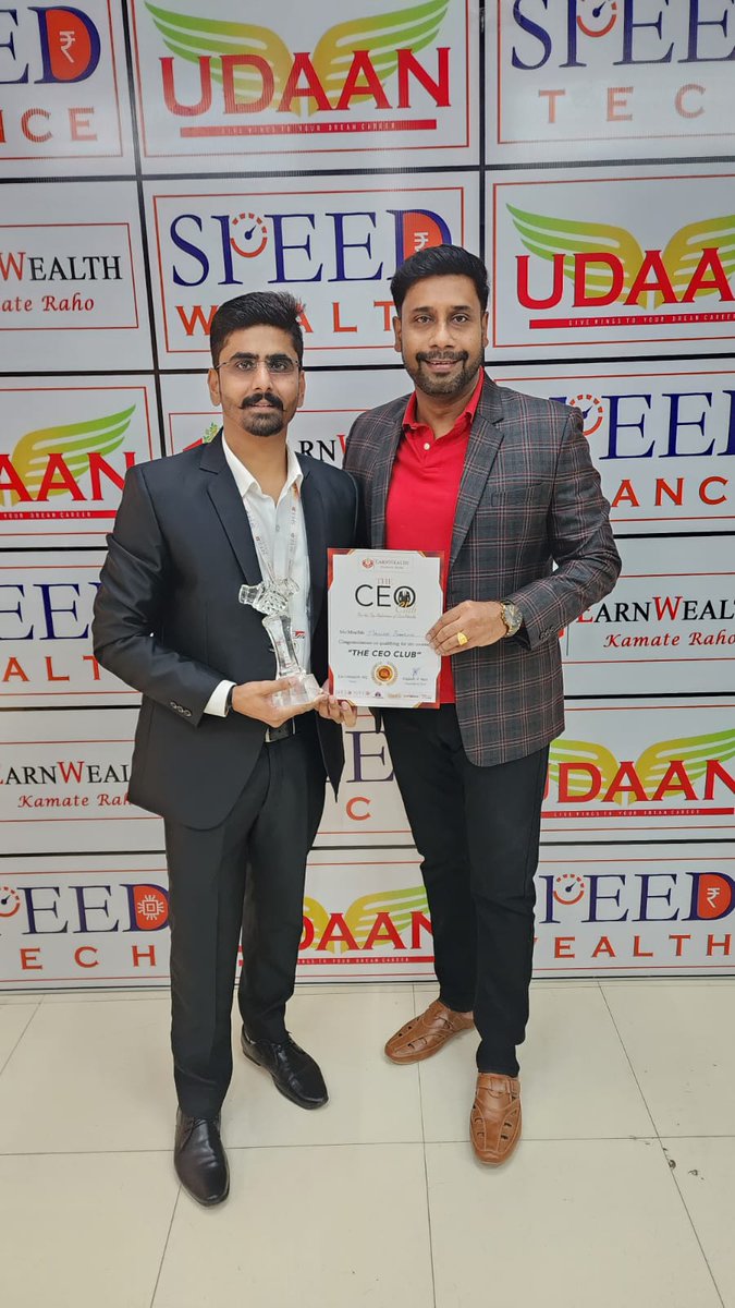 earnwealth_'s tweet photo. Congratulations to Mr. Manish Sharma, Business Development Manager for qualifying the most coveted and sought after "The CEO CLUB" for his explosive performance of AUG 2023". #EarnWealth #KamateRaho #Parivartan #awards #speedfinance #recognition #parivartan #ceo #ceoclub #eom https://t.co/hS4ib7pfJe