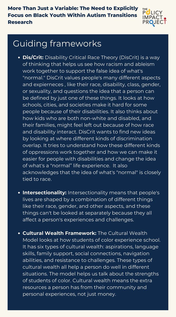 New Article Alert! 📢 @annemroux @samv_tweets @Dr_Eddeew @actualdrhillary et al. provides recommendations for working toward #equity in #autism transitions research for Black autistic youth. FREE to Sept 12 liebertpub.com/doi/10.1089/au…