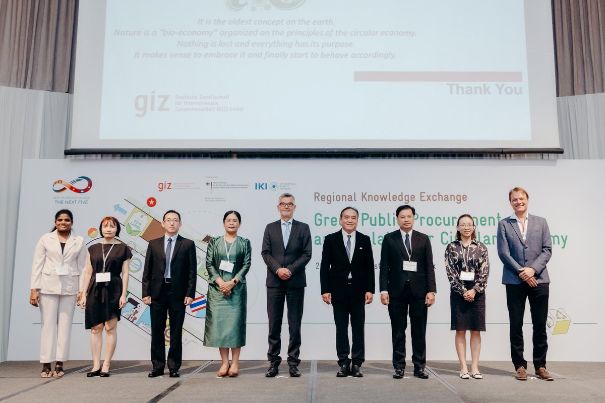 GIZ_Thailand's tweet photo. SCP Outreach accelerates the implementation of green/ sustainable public procurement and eco-labelling at a Regional Knowledge Exchange event

Read: https://t.co/FgH4SwzZnC

@giz_gmbh #GIZThailand #SCPOutreach @BMUV @iki_germany @PollutionJourn1 https://t.co/CgYTY3LKGL