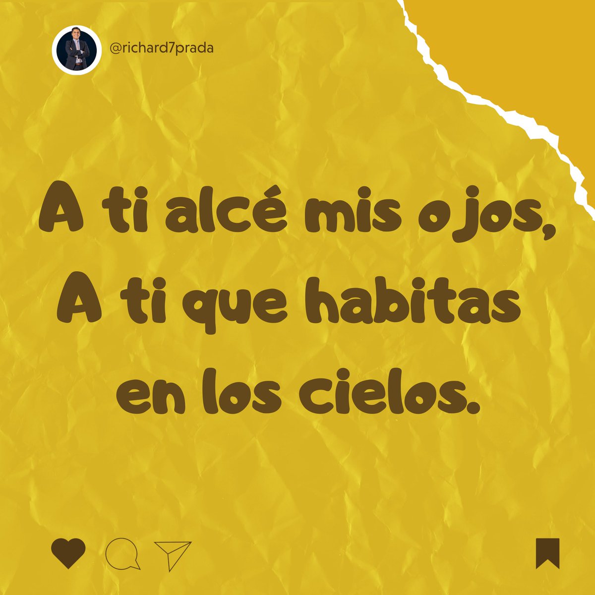 Salmos 123 

Tener los ojos puestos en Jesús, en un mundo donde todo está diseñado para mirar en otra dirección, es realmente difícil, un desafío. Con nuestra vista en Cristo y cumpliendo la misión, encontraremos seguridad para nuestras vidas. 
#rpsp