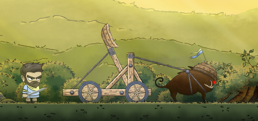 HumaneTiger1's tweet photo. Improving our @PIGSquad Jam entry "Kingscraft". Hope to get everything ready for the monday stream. New startscreen (different playmodes), minimap, siege weapons (featuring "Borsti" The Boar) and two femal units https://t.co/5xX4jagZlY #indiegame #gamejam #handdrawn https://t.co/3dMIIGEXck
