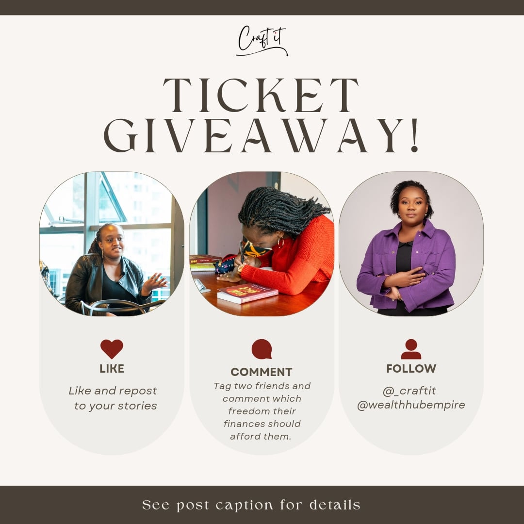 It's a few days to our September Edition of Craft It Live and we are giving away TWO FREE TICKETS to our community! 

See thread to participate: 

#craftit #liveevents #financialfreedom #financialgoals #personalfinance  #money