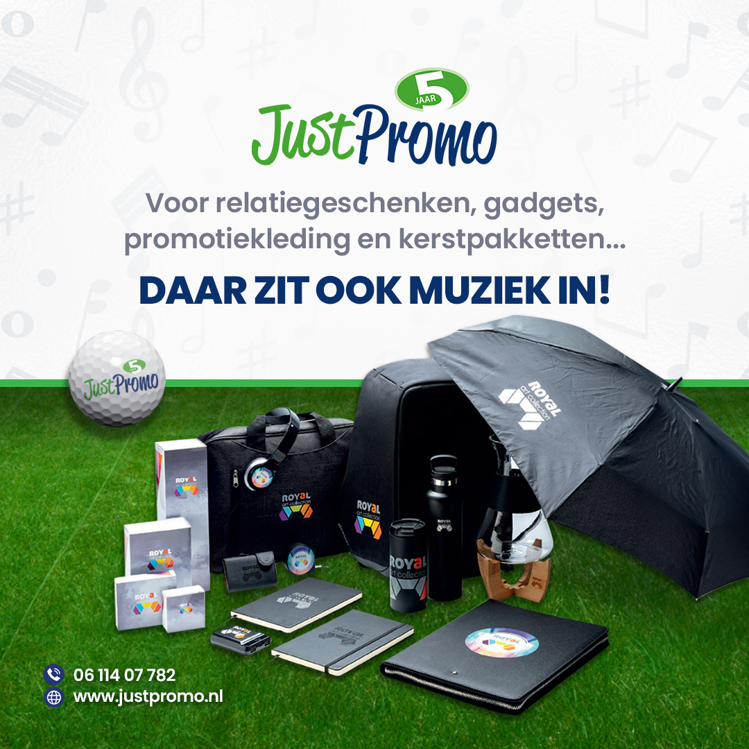 JUSTPROMOJP's tweet photo. 🎺 Gezelligheid kent geen tijd, zeker niet op de Dweilorkest Dag! 🎶
JustPromo is trotse sponsor van de Dweilorkest Dag in Zutphen. Kom langs op zaterdag 9 september en ervaar de sfeer, de muziek en natuurlijk de gezelligheid. 🥁
#JustPromo #Relatiegeschenken #DweilorkestDag https://t.co/F4S5yCwts1