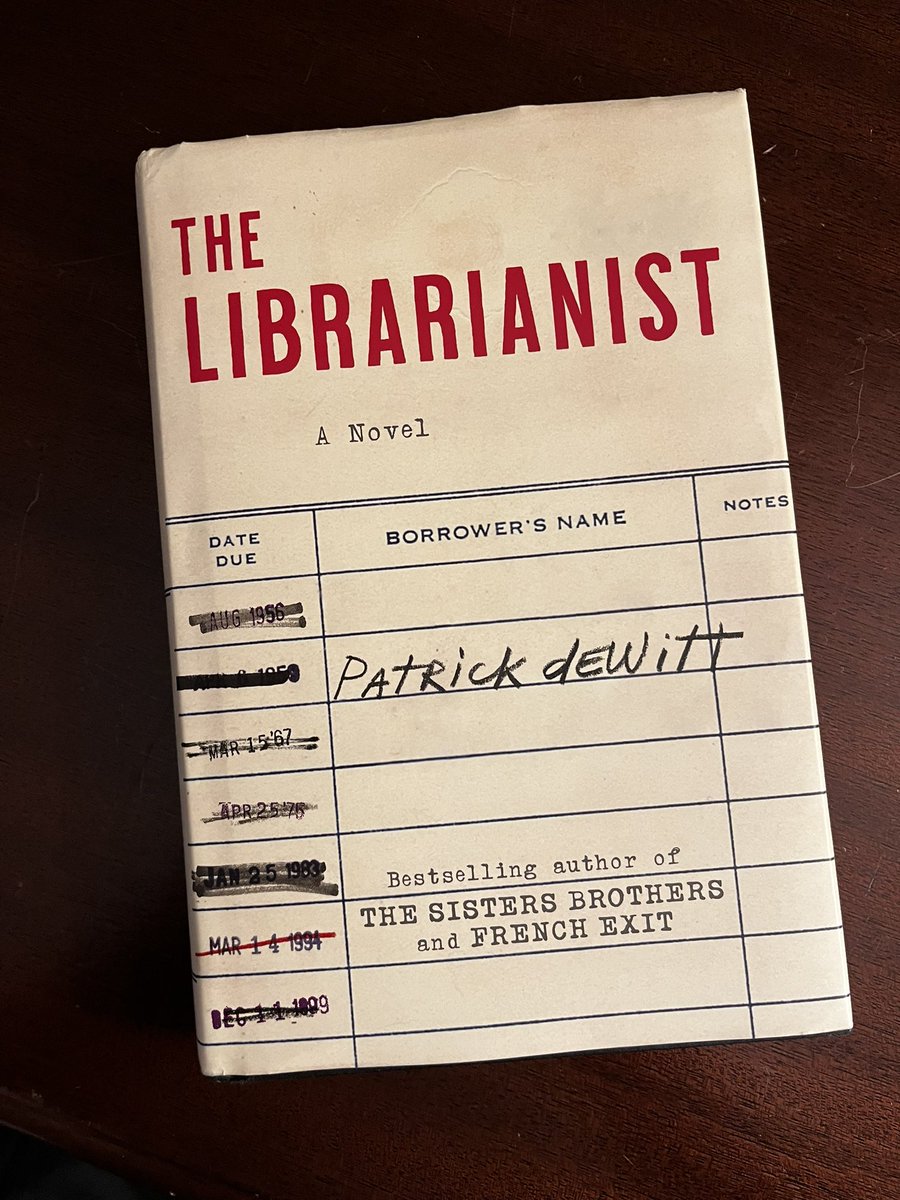 summerscommon's tweet photo. Today is National Read a Book Day.  I'm half way through Patrick deWitt's The Librarianist.  What book are you reading? https://t.co/xNsOyEUsgg