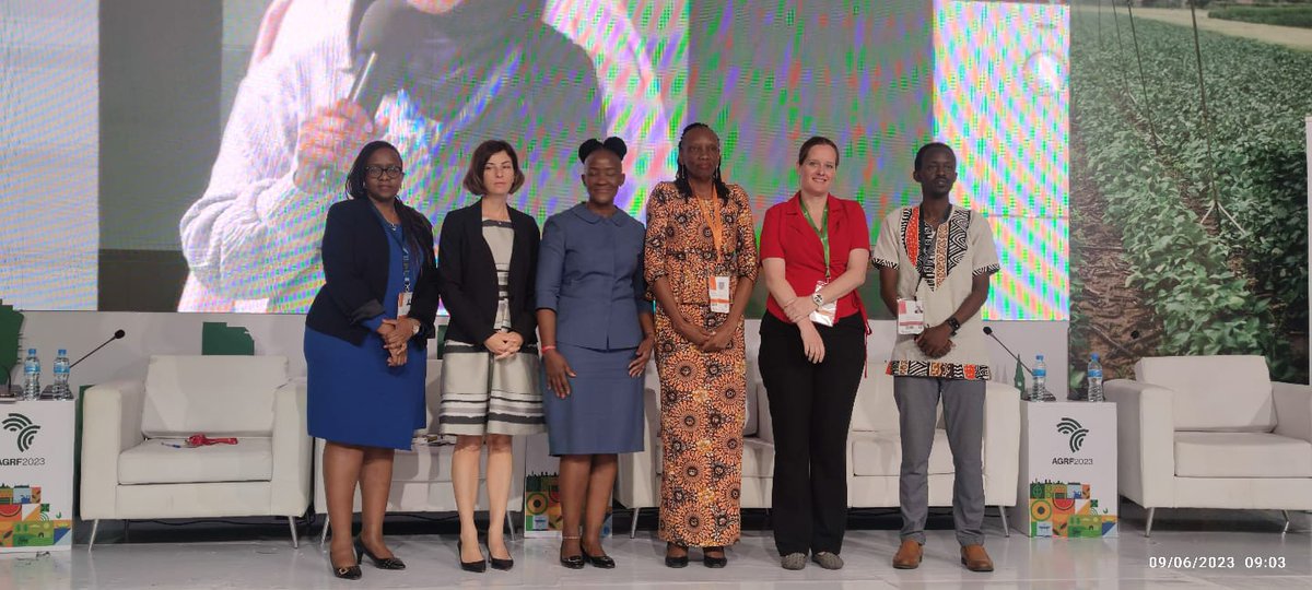 This morning <a href="/gatuheirwe1/">Gloria Atuheirwe</a> ,TMA Dir for Inclusive Trade moderated a panel session at the #AGRF2023 under the theme 'Leveraging the #AfCFTA and the protocol on women &amp; youth in trade. The session was in partnership with <a href="/FAOAfrica/">FAO in Africa</a> &amp; <a href="/FTCAfrica/">Food Trade Coalition for Africa</a>.