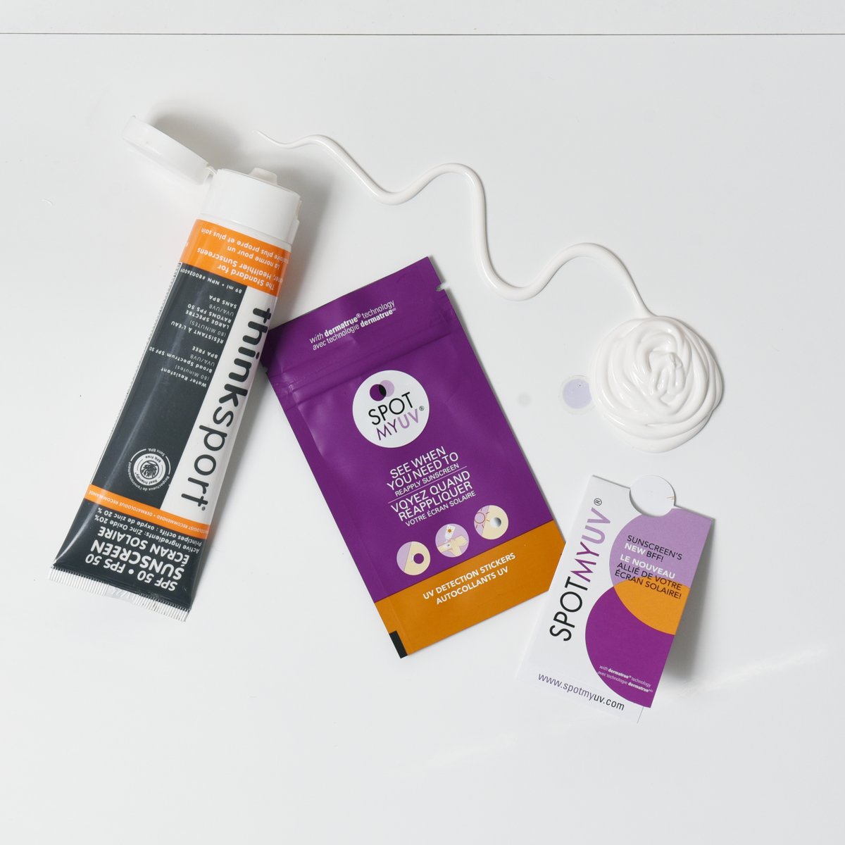SPOTMYUV is your sunscreen’s new BFF👯‍♀️ When paired together this ultimate duo lets you know when your sunscreen is working and when it’s time to reapply. Easy to use and last all day through multiple sunscreen reapplications.
#SPOTMYUV #Sunscreen #ProtectedSkin #GetSpotted