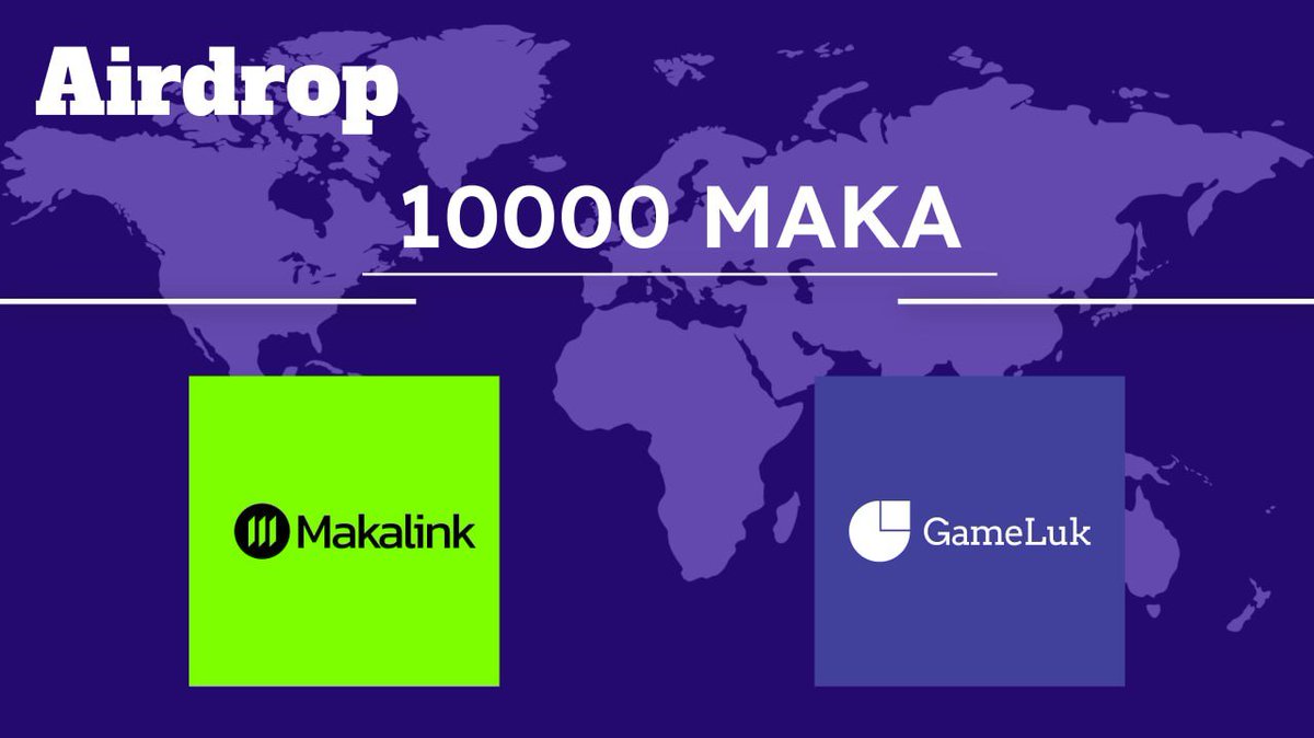 New #airdrop: GameLuk (Random 1000)
Reward: 7 MAKA (~$6)
News: Delta3, StarLoop
Distribution date: After TGE

🔗Airdrop Link: t.me/GameLukLabsAir…