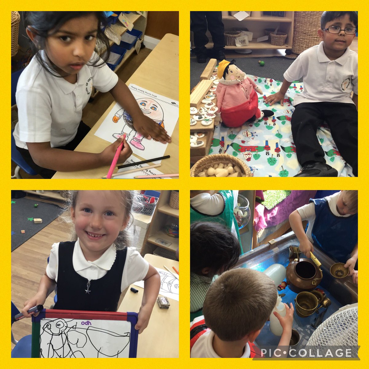 olvschool's tweet photo. Here are some pictures of Reception exploring our provision. We have been learning some of our routines today. @bcw_cat #OLVEYFS #OLVReception https://t.co/JpeVtx8Xq9