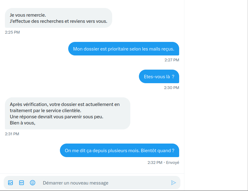 mariemini's tweet photo. @SNCFVoyageurs @SNCFConnect Et voici la réponse d'un agent réel. https://t.co/SPxwGbZ2J7