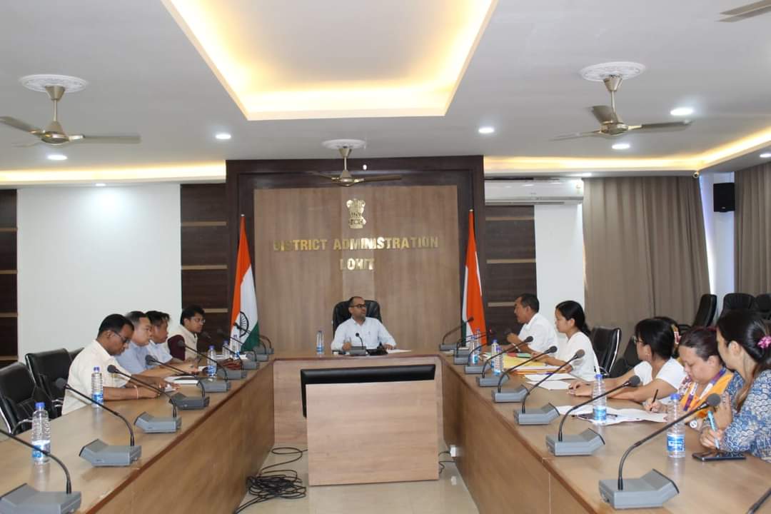 MyGovArunachal's tweet photo. The district-level implementation committee meeting for Lohit district was held at the district secretariat in Tezu. Chaired by DC Lohit, the meeting reviewed and deliberated over the performance, progress, &amp; selection of the beneficiaries under the flagship scheme of #ANMPY. https://t.co/Ub0PXVC7FK