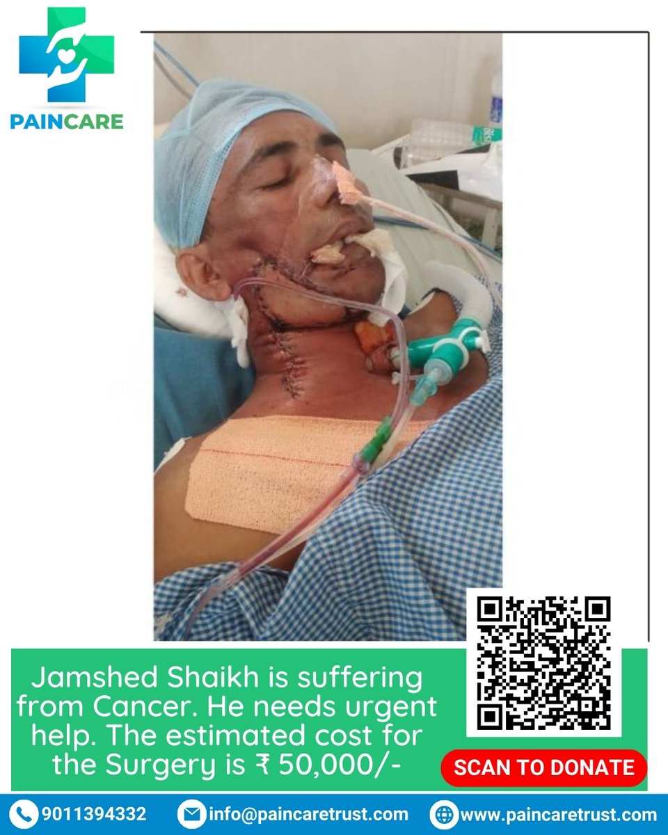 𝐃𝐎𝐍𝐀𝐓𝐄 𝐍𝐎𝐖
paincaretrust.com/cause/2163
Jamshed Aslam Shaikh, a 41-year old has been diagnosed with *CA RMT (Cancer).
#crowdfunding #fundraiser #paincaretrust #Cancer #cancertreatment  #cancercare #URGENT #emergency #hospitalbills #chemotherapy #ChemotherapySupport #bhiwandi