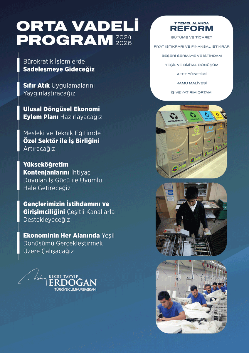 2053 net sıfır emisyon hedefimiz ve kalkınma önceliklerimiz kapsamında ekonominin her alanında yeşil dönüşümü gerçekleştirmek üzere çalışacağız.