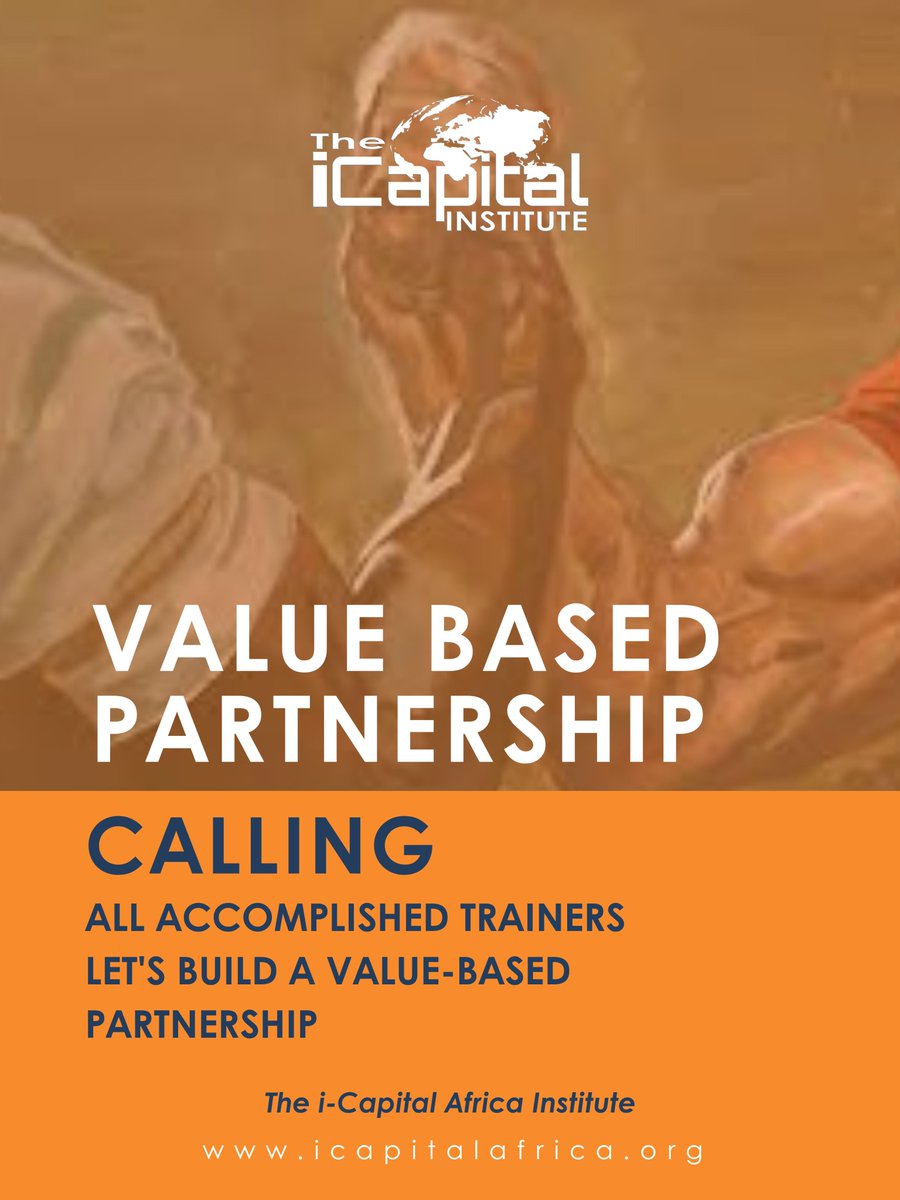 iCapitalAfrica's tweet photo. Calling All Accomplished Trainers. Are you an experienced trainer with your own existing package? We are looking for skilled trainers to join our value-based partnership.
Contact: +251 911 62 9011 or info@icapitalafrica.org.
#valuebasedpartnership https://t.co/jDaoBUl079