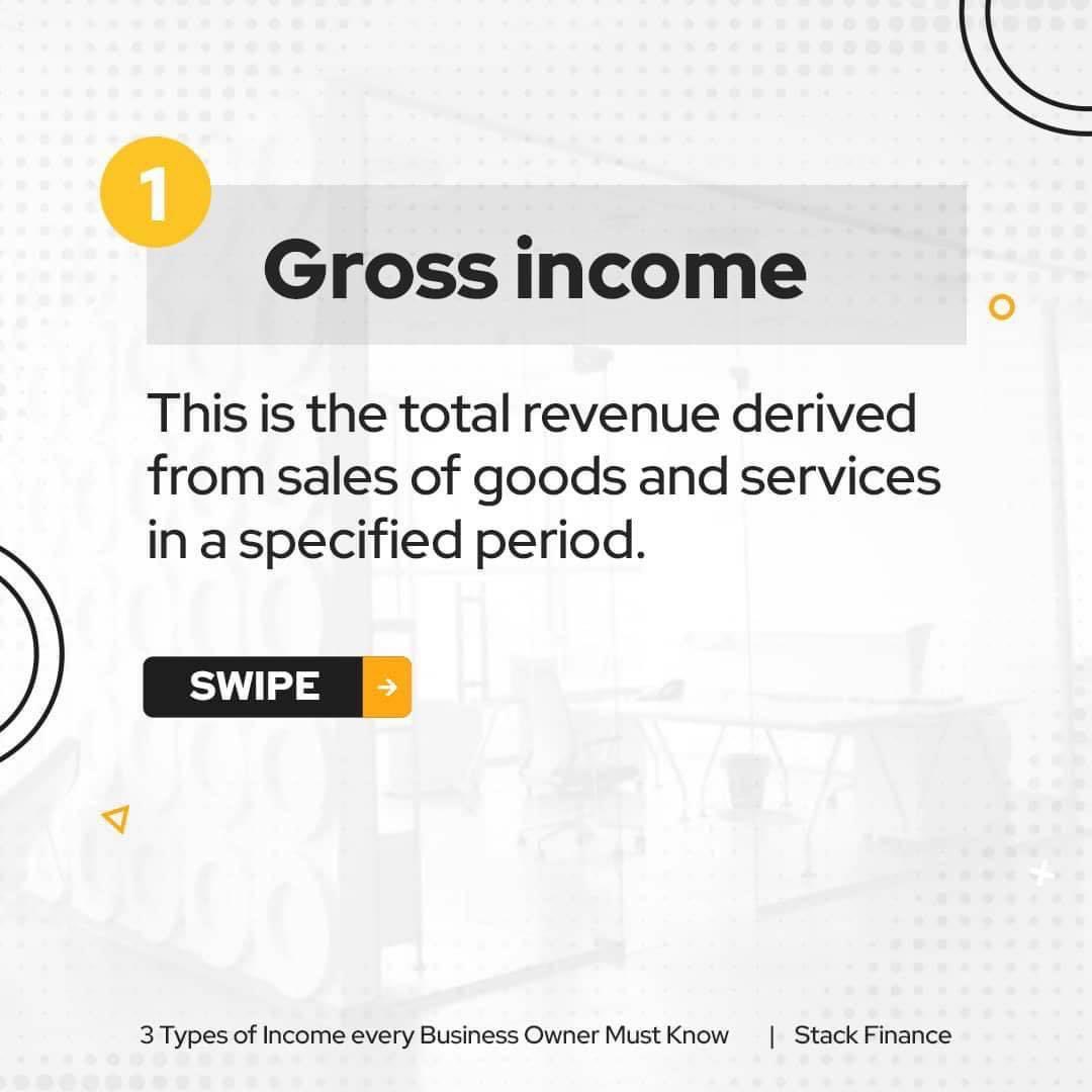 Stackfinanceapp's tweet image. Another day with my beautiful people!!!

As a business owner, you should know the types of income in your business.

Here are types of income you should know as a business owner👇

#stackfinance #stackelbergng #finance #accounting #4daystoALxEnglot #business #consulting #stack