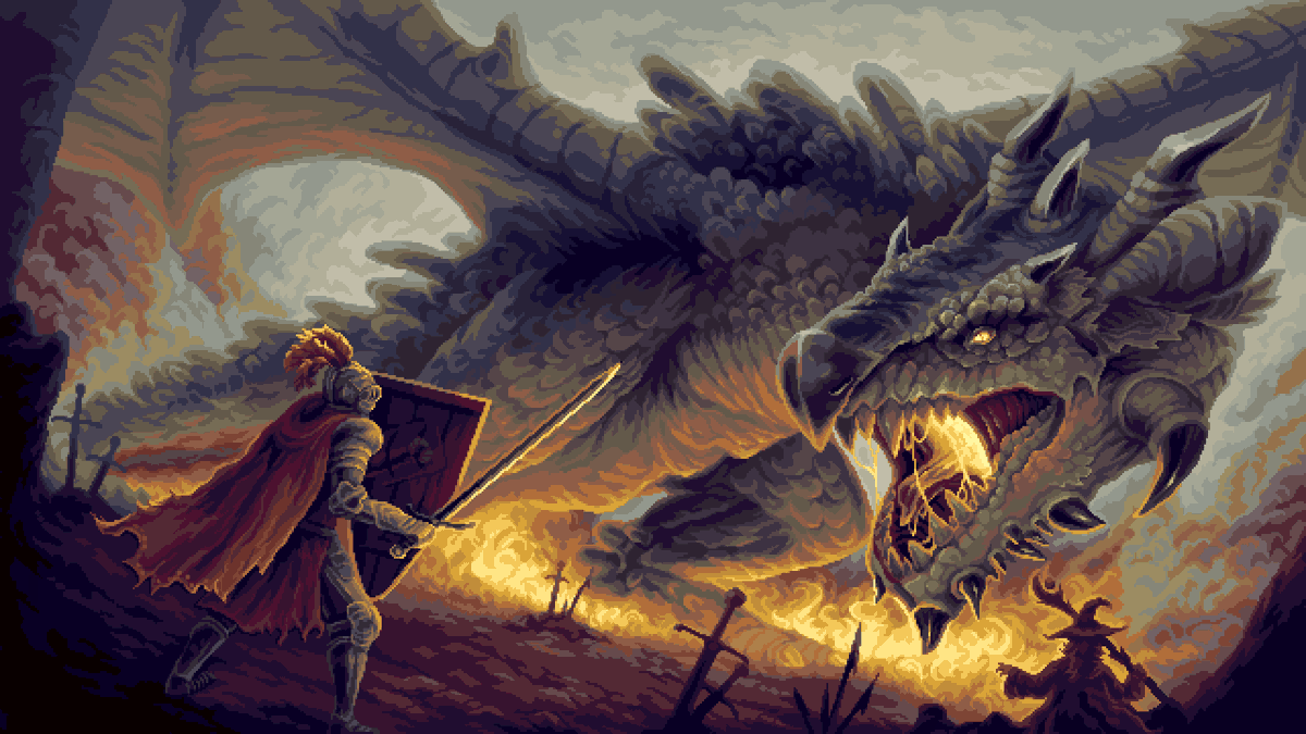 Dragon 640x360px #pixelart