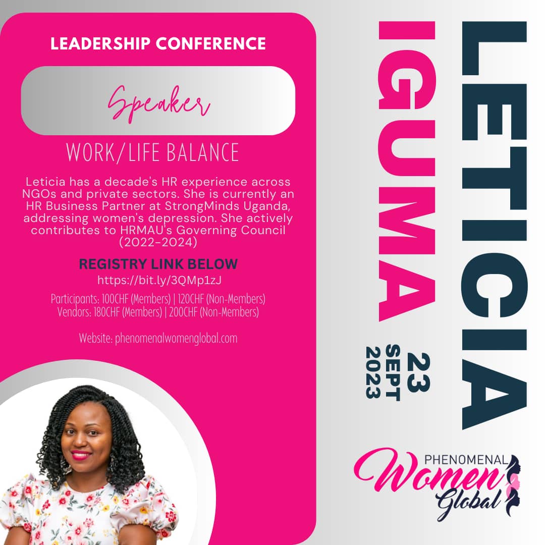Exciting news! @LeticiaIguma is an extraordinary woman who will be sharing her insights at this year's Phenomenal Women's Global Conference. Her presence promises to inspire and empower attendees. 🌟 #PhenomenalWomen #ConferenceSpeaker #ProudHusband