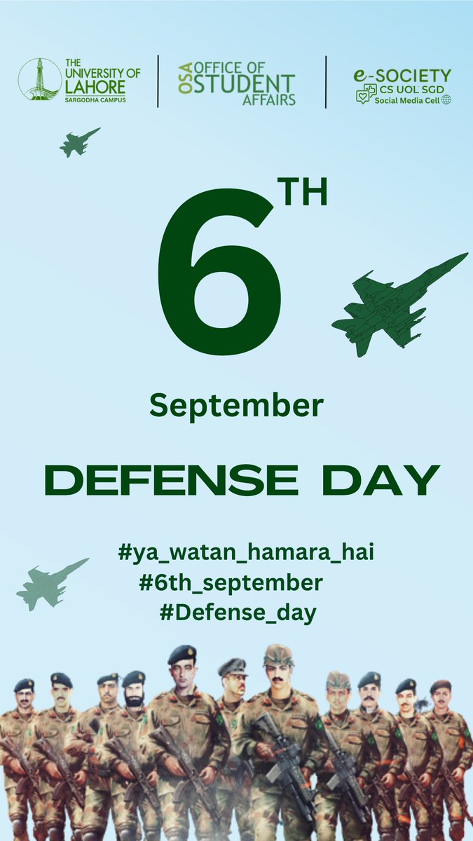 alihader112b's tweet photo. #PakistanZindabad #DefenceDay2023 #UniversityOfLahore #Team_UOLS #SMC_UOL_SGD #ya_watan_hamara_hai #UOLSargodhaAdmission #6September #Lahore #Unbelievable #Islamabad https://t.co/i4CYPdoXXG