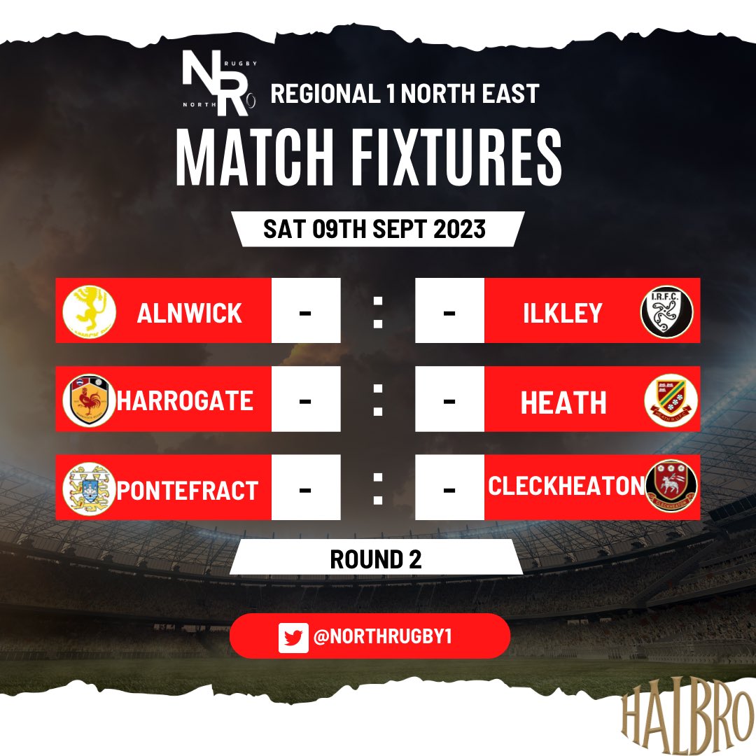 NORTHRUGBY1's tweet photo. Round 2️⃣ fixtures 

What game will you be watching?

Will there be any upsets?

#northrugby https://t.co/p08iApSM1u