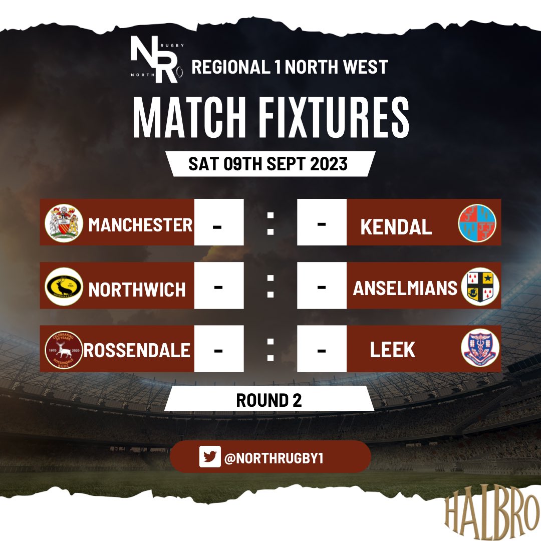 NORTHRUGBY1's tweet photo. Round 2️⃣ fixtures 

What game will you be watching?

Will there be any upsets?

#northrugby https://t.co/p08iApSM1u