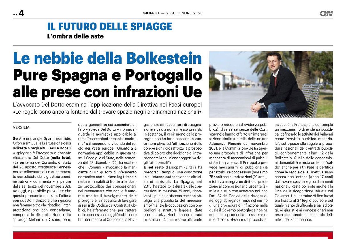 AleDelDotto's tweet photo. Un contributo per l’analisi della questione “spiagge”: l’Italia è apripista, Spagna e Portogallo oggi alle prese con le infrazioni. #bolkestein #spiagge #turismo #benicomuni https://t.co/0aY24JI7gz